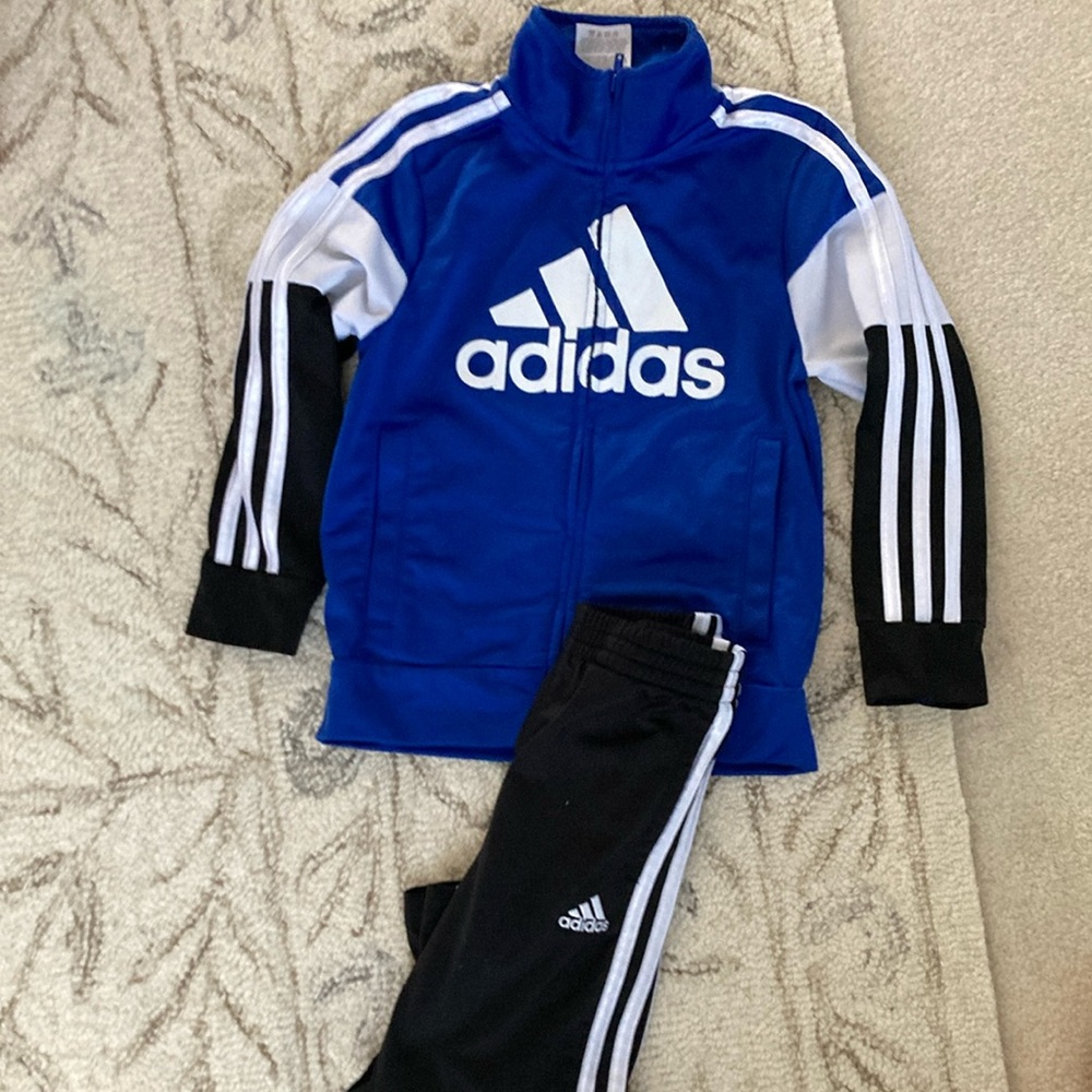 Adidas Blue and Black Tracksuit
